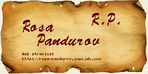Rosa Pandurov vizit kartica